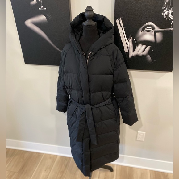 Theory True Hooded Down Puffer Coat - Picture 8 of 12